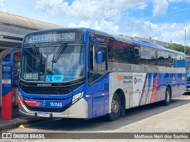 Viação Miracatiba 15.1145 na cidade de São Paulo, São Paulo, Brasil, por Matheus Neri dos Santos. Número da foto: #12752914.