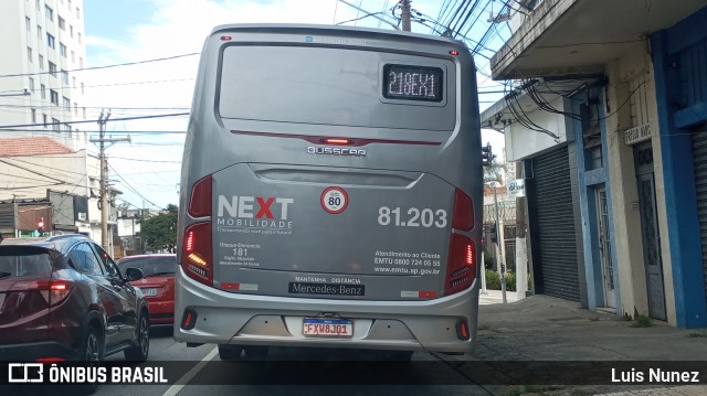 Next Mobilidade - ABC Sistema de Transporte 81.203 na cidade de São Paulo, São Paulo, Brasil, por Luis Nunez. Número da foto: #12753632.