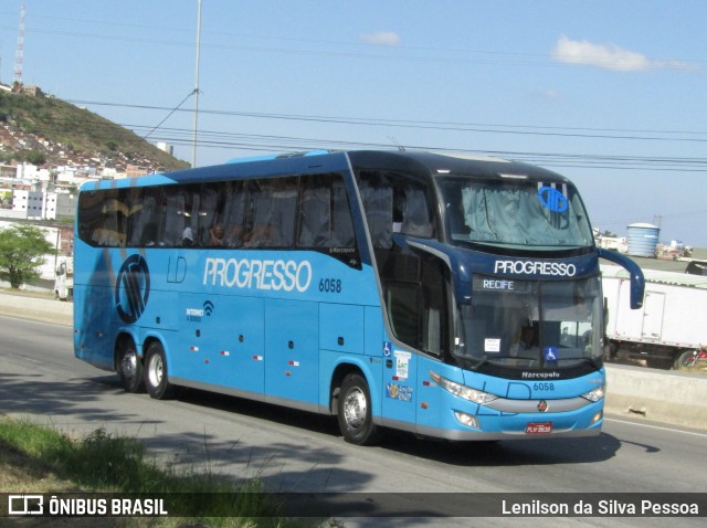 Auto Viação Progresso 6058 na cidade de Caruaru, Pernambuco, Brasil, por Lenilson da Silva Pessoa. Número da foto: #12754908.