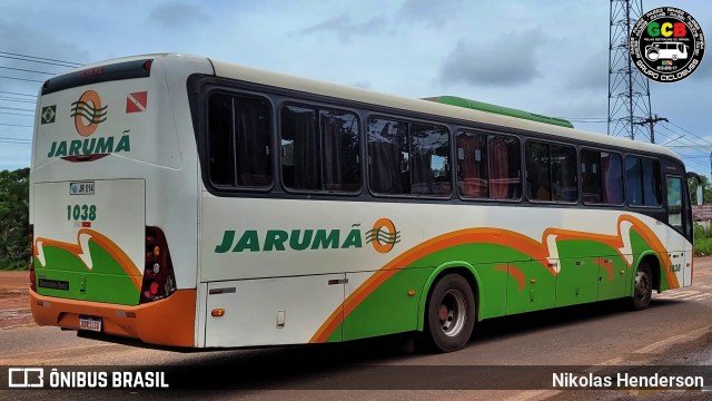 Jarumã Transportes Rodofluvial 1038 na cidade de Abaetetuba, Pará, Brasil, por Nikolas Henderson. Número da foto: #12754072.