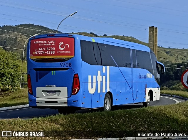 UTIL - União Transporte Interestadual de Luxo 9708 na cidade de Aparecida, São Paulo, Brasil, por Vicente de Paulo Alves. Número da foto: #12752864.