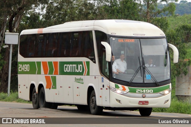 Empresa Gontijo de Transportes 21490 na cidade de Manhuaçu, Minas Gerais, Brasil, por Lucas Oliveira. Número da foto: #12756408.