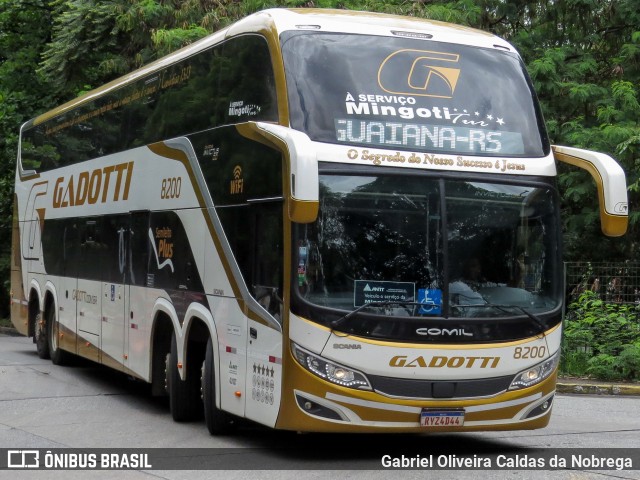 Auto Viação Gadotti 8200 na cidade de São Paulo, São Paulo, Brasil, por Gabriel Oliveira Caldas da Nobrega. Número da foto: #12757445.