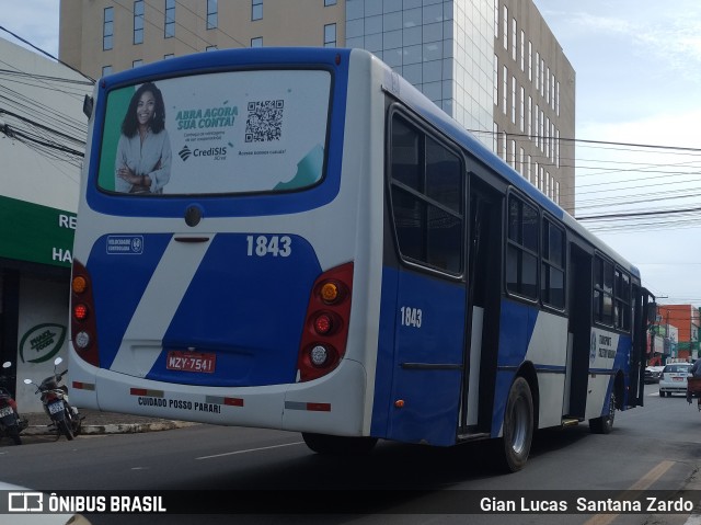Transvida Transporte Coletivo 1843 na cidade de Ji-Paraná, Rondônia, Brasil, por Gian Lucas  Santana Zardo. Número da foto: #12758025.