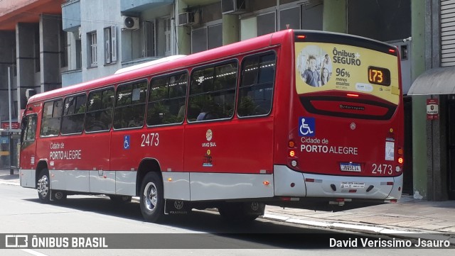Restinga Transportes Coletivos 2473 na cidade de Porto Alegre, Rio Grande do Sul, Brasil, por David Verissimo Jsauro. Número da foto: #12755711.