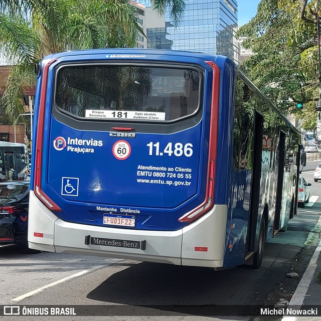 Viação Pirajuçara 11.486 na cidade de São Paulo, São Paulo, Brasil, por Michel Nowacki. Número da foto: #12757982.