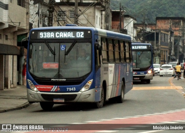 BR Mobilidade Baixada Santista 7943 na cidade de Cubatão, São Paulo, Brasil, por Moiséis Inácio. Número da foto: #12757848.