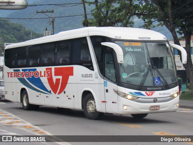 Viação Teresópolis RJ 203.072 na cidade de Guapimirim, Rio de Janeiro, Brasil, por Diego Oliveira. Número da foto: #12755115.