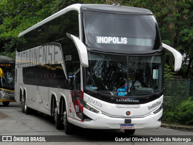 Auto Viação Catarinense 324326 na cidade de São Paulo, São Paulo, Brasil, por Gabriel Oliveira Caldas da Nobrega. Número da foto: #12757435.