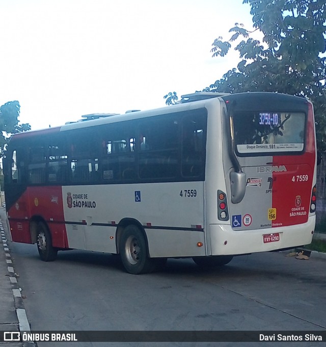 Pêssego Transportes 4 7559 na cidade de São Paulo, São Paulo, Brasil, por Davi Santos Silva. Número da foto: #12757592.