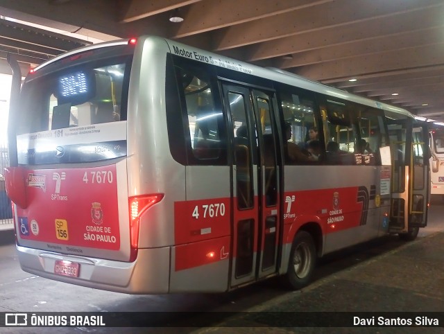 Pêssego Transportes 4 7670 na cidade de São Paulo, São Paulo, Brasil, por Davi Santos Silva. Número da foto: #12757590.