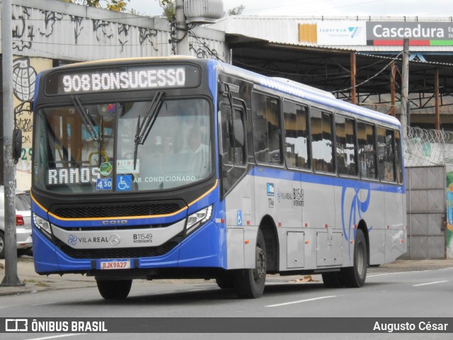 Viação Vila Real B11549 na cidade de Rio de Janeiro, Rio de Janeiro, Brasil, por Augusto César. Número da foto: #12760721.
