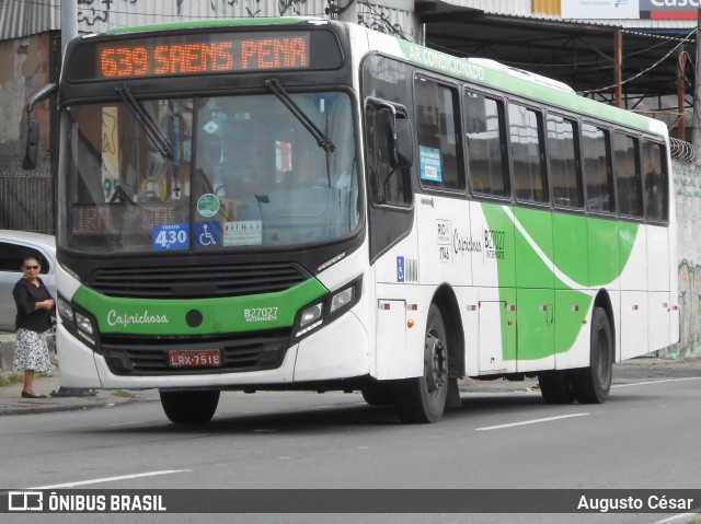 Caprichosa Auto Ônibus B27027 na cidade de Rio de Janeiro, Rio de Janeiro, Brasil, por Augusto César. Número da foto: #12760741.