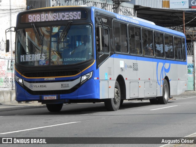 Viação Vila Real B11518 na cidade de Rio de Janeiro, Rio de Janeiro, Brasil, por Augusto César. Número da foto: #12760779.