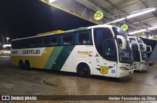Empresa Gontijo de Transportes 14195 na cidade de Perdigão, Minas Gerais, Brasil, por Helder Fernandes da Silva. Número da foto: #12760071.