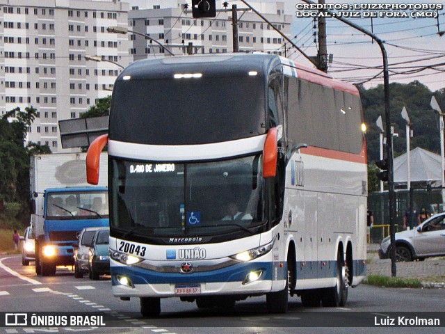 Expresso União 20043 na cidade de Juiz de Fora, Minas Gerais, Brasil, por Luiz Krolman. Número da foto: #12759091.