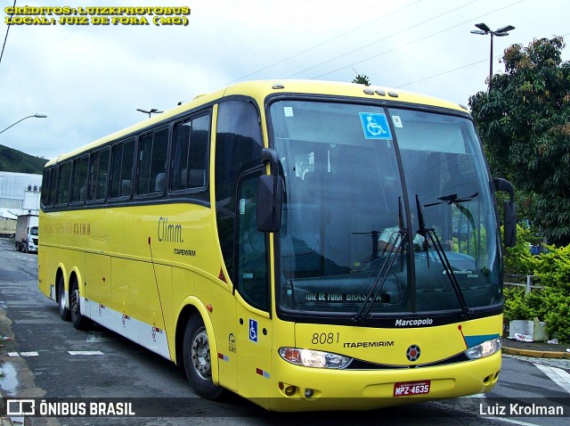 Viação Itapemirim 8081 na cidade de Juiz de Fora, Minas Gerais, Brasil, por Luiz Krolman. Número da foto: #12759112.