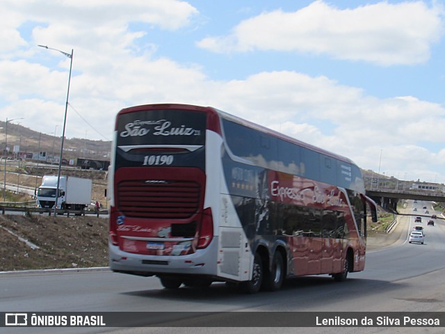 Expresso São Luiz 10190 na cidade de Caruaru, Pernambuco, Brasil, por Lenilson da Silva Pessoa. Número da foto: #12760215.