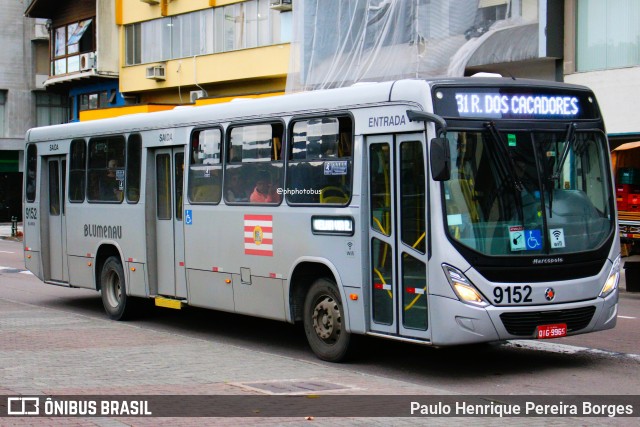 BluMob - Concessionária de Transporte Urbano de Blumenau 9152 na cidade de Blumenau, Santa Catarina, Brasil, por Paulo Henrique Pereira Borges. Número da foto: #12760261.