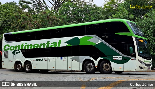 Viação Continental de Transportes 1003 na cidade de São Paulo, São Paulo, Brasil, por Carlos Júnior. Número da foto: #12759167.