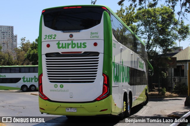 TurBus 3152 na cidade de Estación Central, Santiago, Metropolitana de Santiago, Chile, por Benjamín Tomás Lazo Acuña. Número da foto: #12763989.