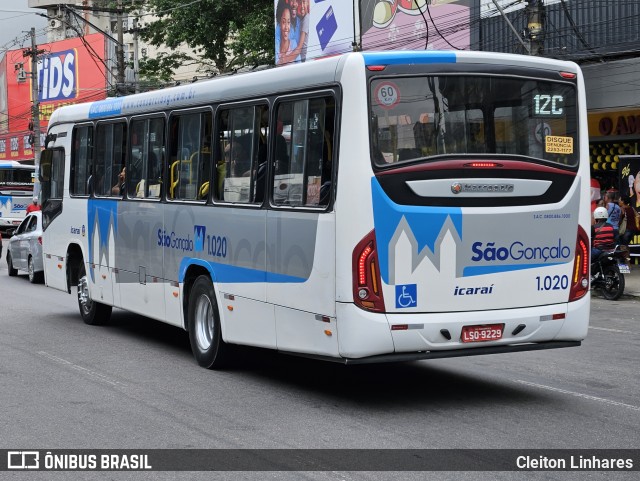 Icaraí Auto Transportes 1.020 na cidade de São Gonçalo, Rio de Janeiro, Brasil, por Cleiton Linhares. Número da foto: #12764019.