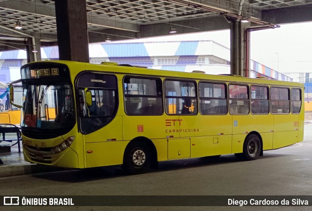 Empresa de Transportes e Turismo Carapicuiba 102 na cidade de Carapicuíba, São Paulo, Brasil, por Diego Cardoso da Silva. Número da foto: #12761990.