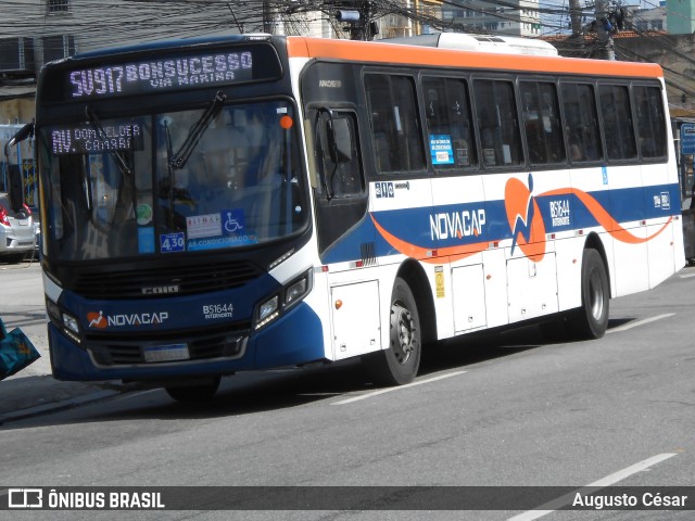 Viação Novacap B51644 na cidade de Rio de Janeiro, Rio de Janeiro, Brasil, por Augusto César. Número da foto: #12763538.