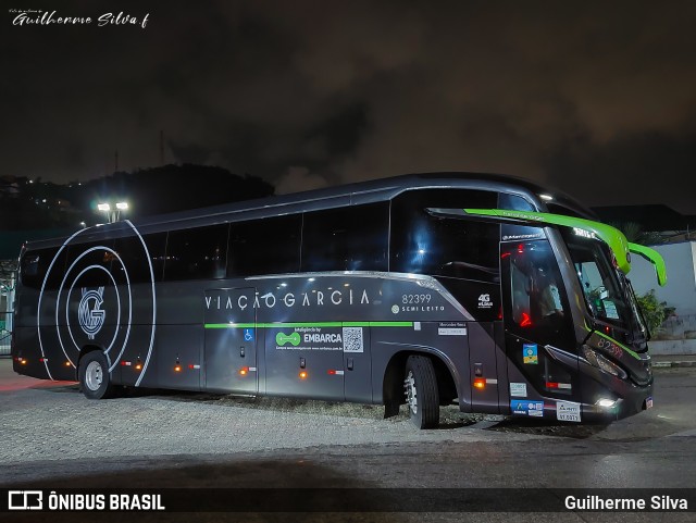 Viação Garcia 82399 na cidade de Santos, São Paulo, Brasil, por Guilherme Silva. Número da foto: #12763102.