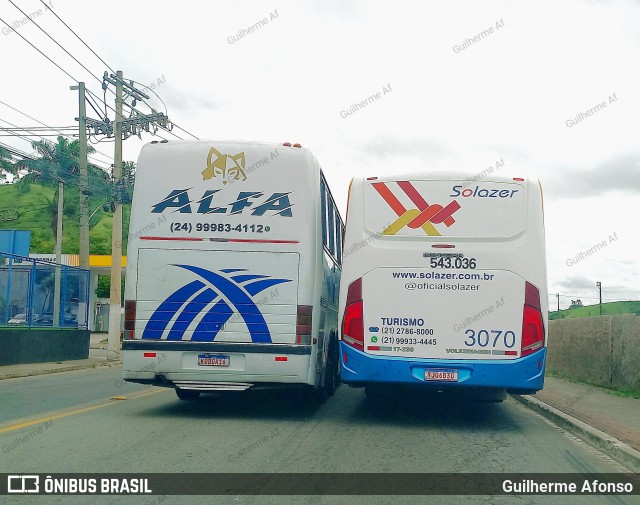 Solazer Transportes e Turismo 3070 na cidade de Barra Mansa, Rio de Janeiro, Brasil, por Guilherme Afonso. Número da foto: #12761452.