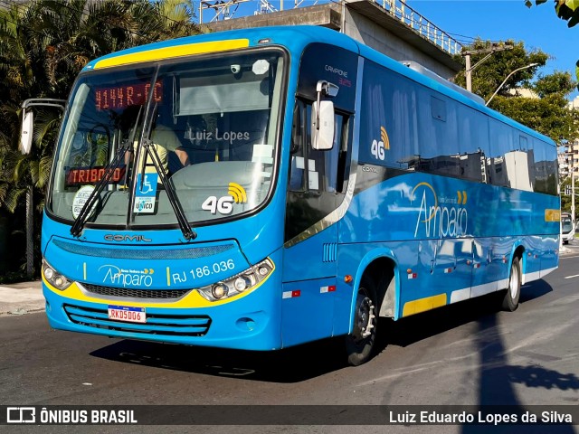 Viação Nossa Senhora do Amparo RJ 186.036 na cidade de Niterói, Rio de Janeiro, Brasil, por Luiz Eduardo Lopes da Silva. Número da foto: #12761941.
