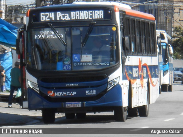 Viação Novacap B51648 na cidade de Rio de Janeiro, Rio de Janeiro, Brasil, por Augusto César. Número da foto: #12763669.