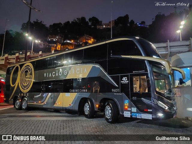 Viação Garcia 96011 na cidade de Santos, São Paulo, Brasil, por Guilherme Silva. Número da foto: #12763014.
