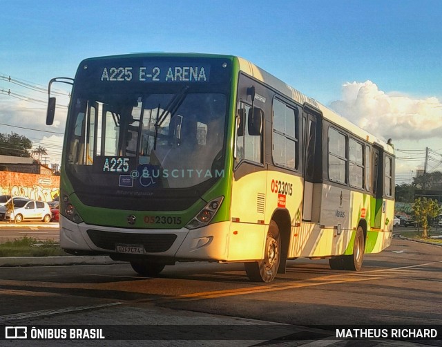 Via Verde Transportes Coletivos 0523015 na cidade de Manaus, Amazonas, Brasil, por MATHEUS RICHARD. Número da foto: #12762169.