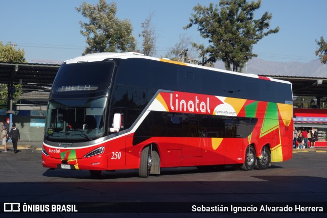 Buses Linatal 250 na cidade de Estación Central, Santiago, Metropolitana de Santiago, Chile, por Sebastián Ignacio Alvarado Herrera. Número da foto: #12763915.