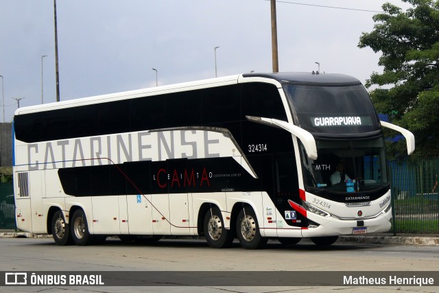Auto Viação Catarinense 324314 na cidade de São Paulo, São Paulo, Brasil, por Matheus Henrique. Número da foto: #12765636.