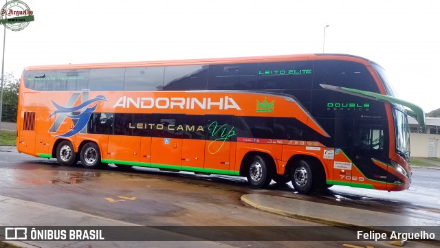 Empresa de Transportes Andorinha 7069 na cidade de Campo Grande, Mato Grosso do Sul, Brasil, por Felipe Arguelho. Número da foto: #12764041.