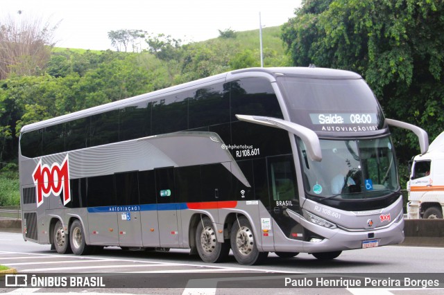 Auto Viação 1001 RJ 108.601 na cidade de Piraí, Rio de Janeiro, Brasil, por Paulo Henrique Pereira Borges. Número da foto: #12766139.
