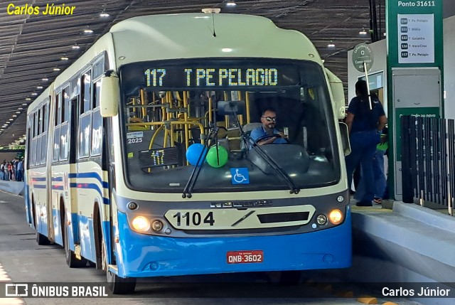 Metrobus 1104 na cidade de Goiânia, Goiás, Brasil, por Carlos Júnior. Número da foto: #12764795.