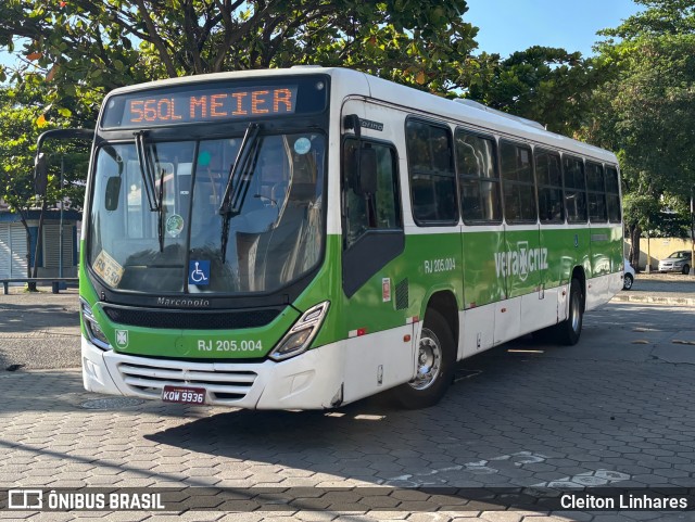 Viação Vera Cruz RJ 205.004 na cidade de Rio de Janeiro, Rio de Janeiro, Brasil, por Cleiton Linhares. Número da foto: #12764369.