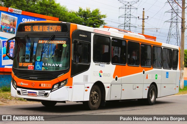 Linave Transportes A03030 na cidade de Nova Iguaçu, Rio de Janeiro, Brasil, por Paulo Henrique Pereira Borges. Número da foto: #12768259.