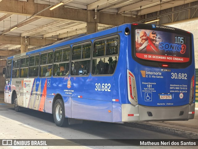 Empresa de Ônibus Vila Galvão 30.682 na cidade de São Paulo, São Paulo, Brasil, por Matheus Neri dos Santos. Número da foto: #12766514.