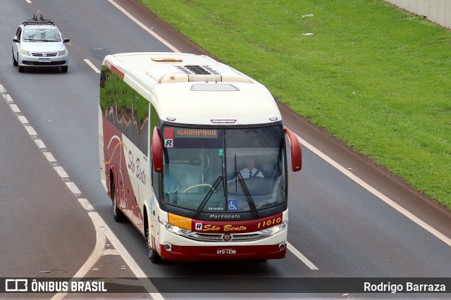 Viação São Bento Ribeirão Preto 11010 na cidade de Ribeirão Preto, São Paulo, Brasil, por Rodrigo Barraza. Número da foto: #12766277.