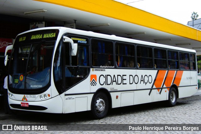 Viação Cidade do Aço RJ 174.093 na cidade de Piraí, Rio de Janeiro, Brasil, por Paulo Henrique Pereira Borges. Número da foto: #12766825.