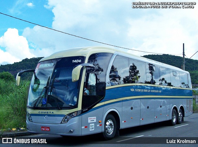 Viação Cometa 1404 na cidade de Juiz de Fora, Minas Gerais, Brasil, por Luiz Krolman. Número da foto: #12768115.