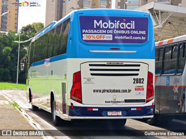 Viação Piracicabana 2802 na cidade de Jundiaí, São Paulo, Brasil, por Guilherme Estevan. Número da foto: #12767079.