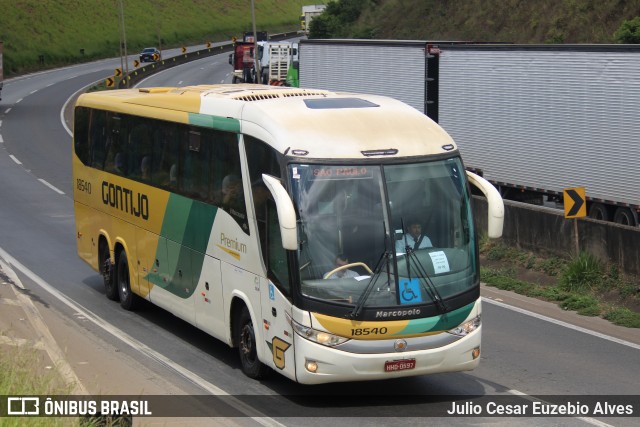 Empresa Gontijo de Transportes 18540 na cidade de Extrema, Minas Gerais, Brasil, por Julio Cesar Euzebio Alves. Número da foto: #12768434.