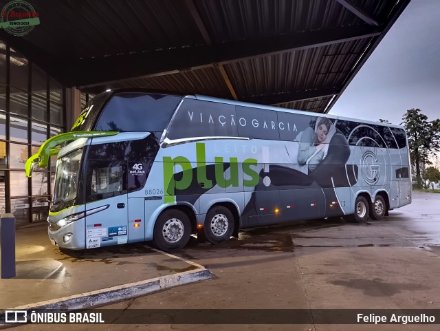 Viação Garcia 88026 na cidade de Cascavel, Paraná, Brasil, por Felipe Arguelho. Número da foto: #12769254.