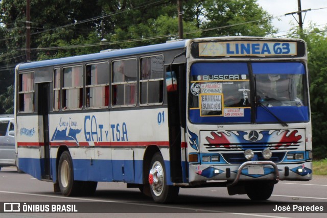 Empresa De Transporte Avay - Linea 63 01 na cidade de Ypacaraí, Central, Paraguai, por José Paredes. Número da foto: #12770765.