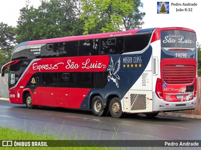 Expresso São Luiz 10190 na cidade de Brasília, Distrito Federal, Brasil, por Pedro Andrade. Número da foto: #12769090.